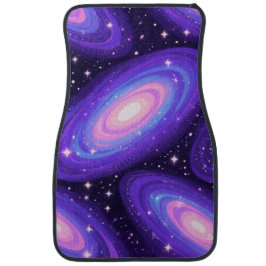 Galaxy Swirls Mönster Dreamy Cosmic Nebula Design Bilmatta