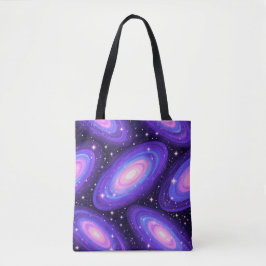 Galaxy Swirls Mönster Dreamy Cosmic Nebula Design Tygkasse