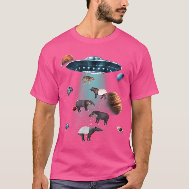 Galaxy Tapir Space Ufo Alien Stars Animal Malayan T Shirt (Framsida)