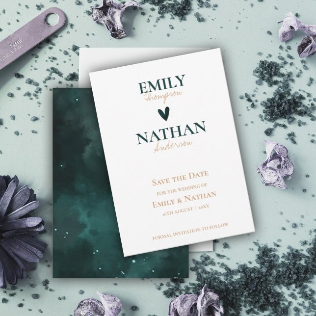 Galaxy ThBästa Vita Grönten Heart Bröllop Spara Datumet (Skapare uppladdad)