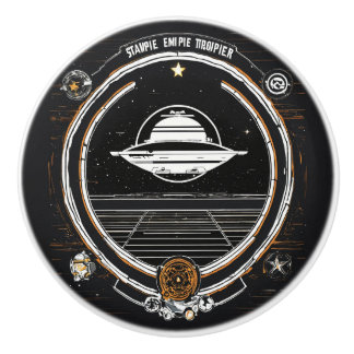 "Galaxy-Thworthy Ceramic Drating - Unik UFO & Spac Knopp