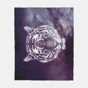 Galaxy Tiger Ansikte Tapet Fleecefilt