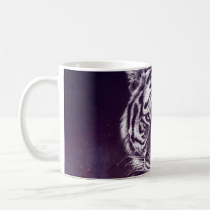 Galaxy Tiger Ansikte Tapet Kaffemugg