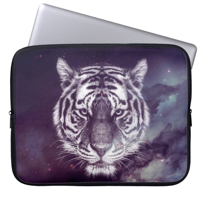 Galaxy Tiger Ansikte Tapet Laptop Fodral (Framsidan)