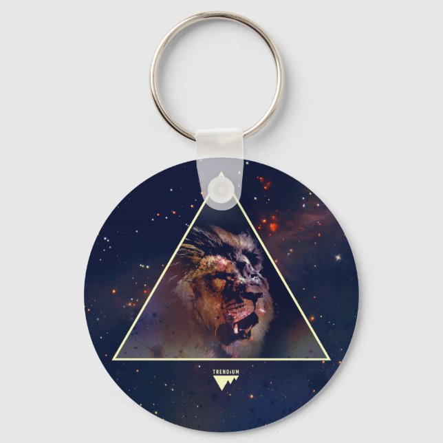 Galaxy Triangle Lejon Head - Trendium Officiell va Nyckelring (Framsida)