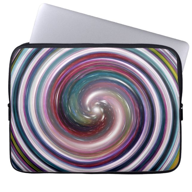 Galaxy Twirl Abstrakt Art Laptop Sleeve (Framsidan)