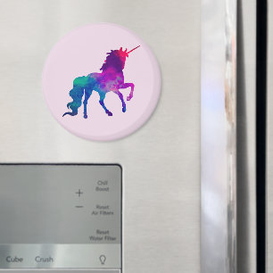 Galaxy Unicorn in Himlar Färg of Blue and Lila, Z Magnet