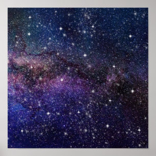 Galaxy, Universe, Manar & Women, Space Mönster Poster