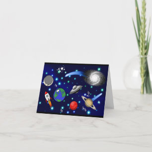 Galaxy Universe - Planets, Stars, Comets, Rockets Kort