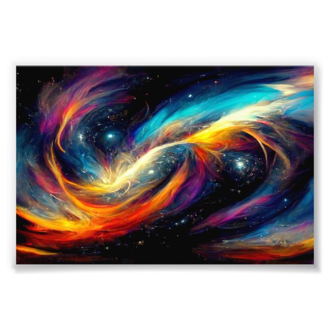 Galaxy, Universe, Space Art, Stars, Science Fototryck (Framsidan)