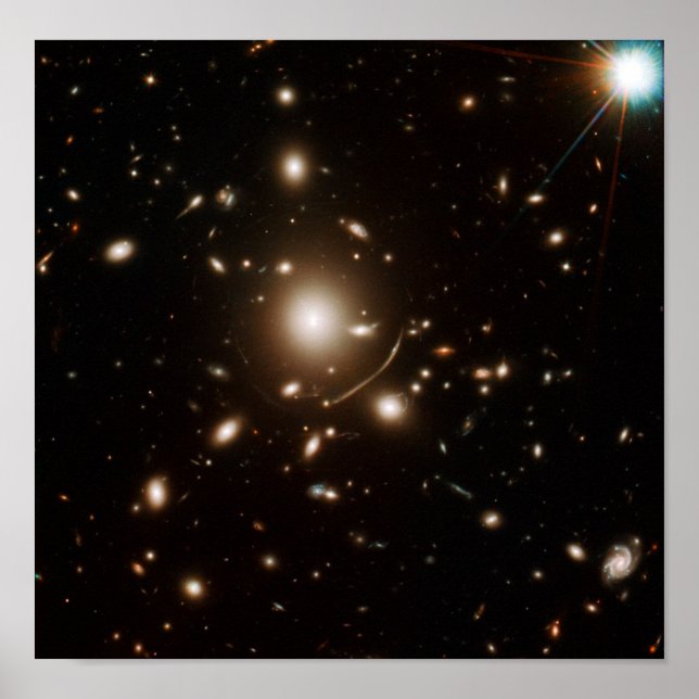 Galaxy Universe Space Telescope Gravitational Lens Poster (Framsidan)