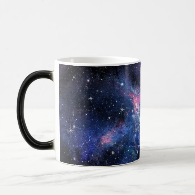 Galaxy, Universe, Stars, Rymden Gift Mönster Magisk Mugg (Vänster)
