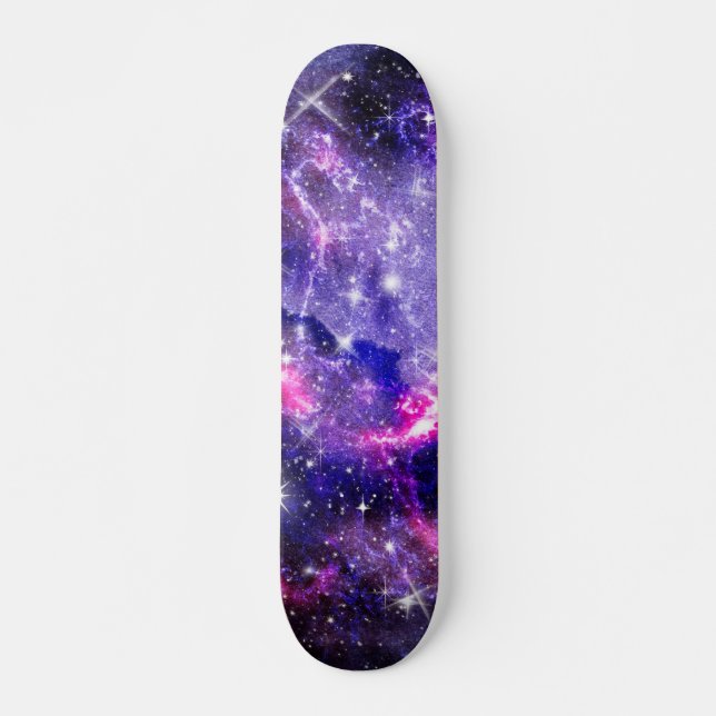 Galaxy, Universe, Stars, Rymden Gift Mönster Mini Skateboard Bräda 18,5 Cm (Framsida)