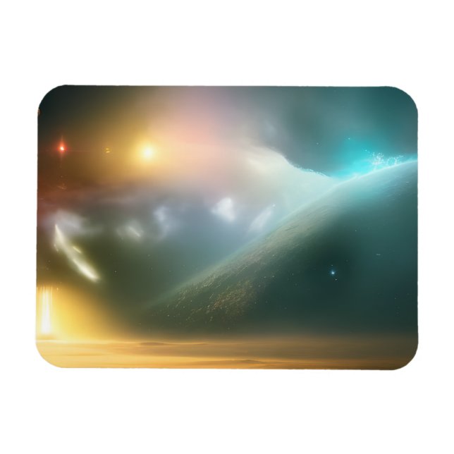 Galaxy, Universe, Stars, Rymden Magnet (Horisontell)