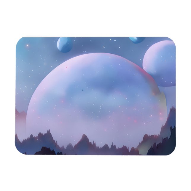 Galaxy, Universe, Stars, Rymden Magnet (Horisontell)