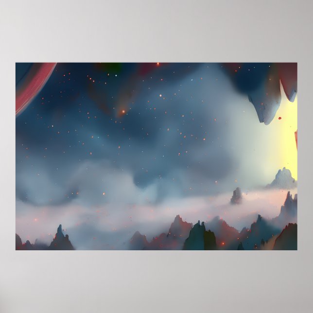 Galaxy, Universe, Stars, Rymden Poster (Framsidan)