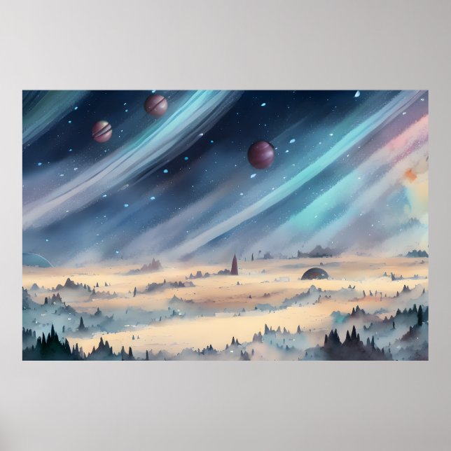Galaxy, Universe, Stars, Rymden Poster (Framsidan)