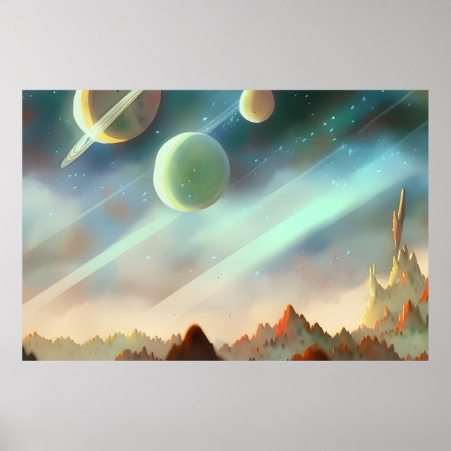 Galaxy, Universe, Stars, Rymden Poster (Framsidan)