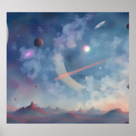 Galaxy, Universe, Stars, Rymden Poster