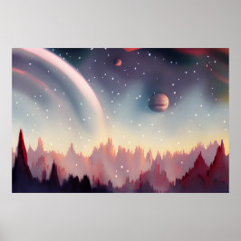 Galaxy, Universe, Stars, Rymden Poster
