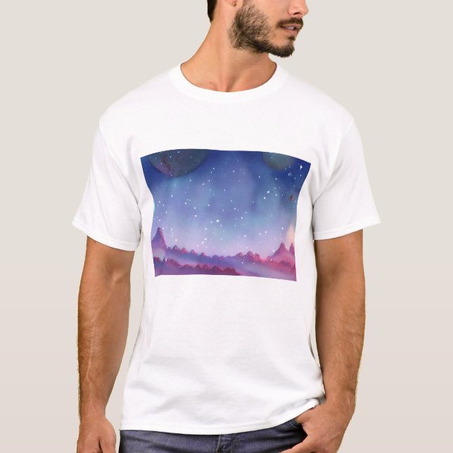 Galaxy, Universe, Stars, Rymden T Shirt (Framsida)