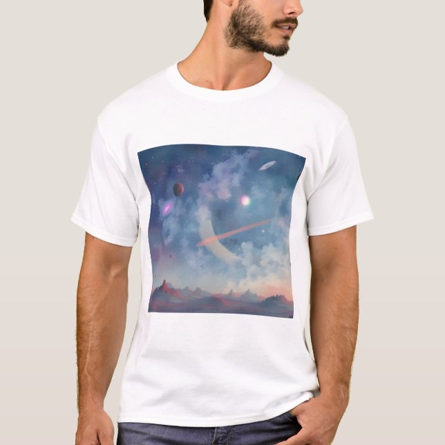 Galaxy, Universe, Stars, Rymden T Shirt (Framsida)