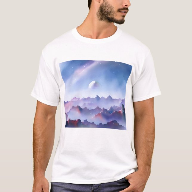 Galaxy, Universe, Stars, Rymden T-Shirt (Framsida)