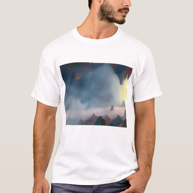 Galaxy, Universe, Stars, Rymden T Shirt (Framsida)