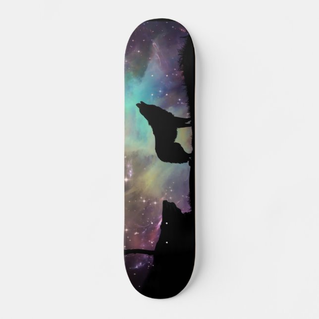 Galaxy-Varg-skateboard Mini Skateboard Bräda 18,5 Cm (Framsida)