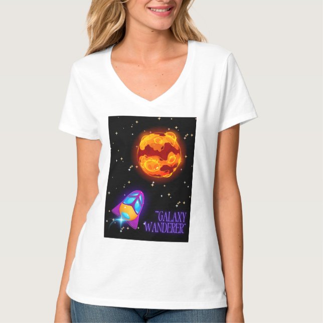 Galaxy Wanderer Isolerad Tumbler T Shirt (Framsida)