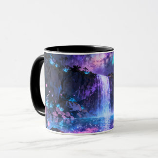 Galaxy Waterfall-mugg | Fantasy Night Waterfall Ce Mugg