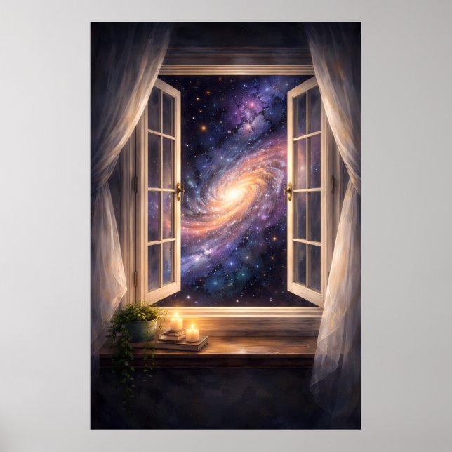 Galaxy Window affisch (Framsidan)