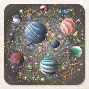 Galaxy Zelariamin Underlägg Papper Kvadrat