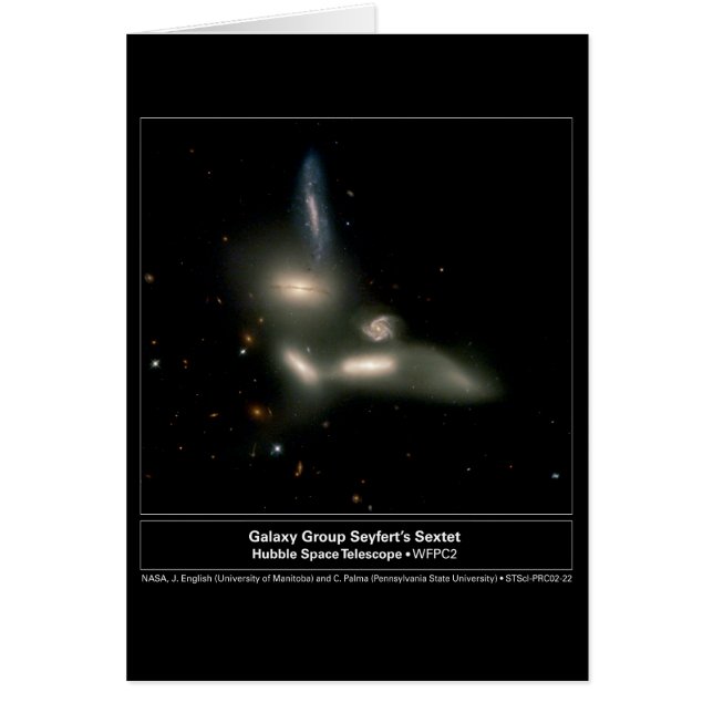 GalaxyGroupSeyfertsSextet-2002-22a Hälsningskort (Framsidan)