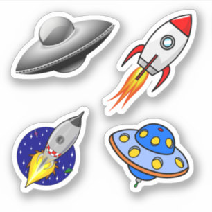 Galaxyraketfartyg Rymdskepp Scrapbok Klistermärken