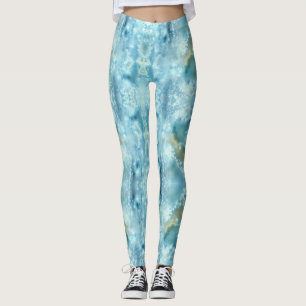 Galaxys blå vattenfärg leggings