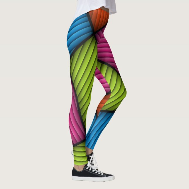 Galen abstrakt funky leggings (Höger)