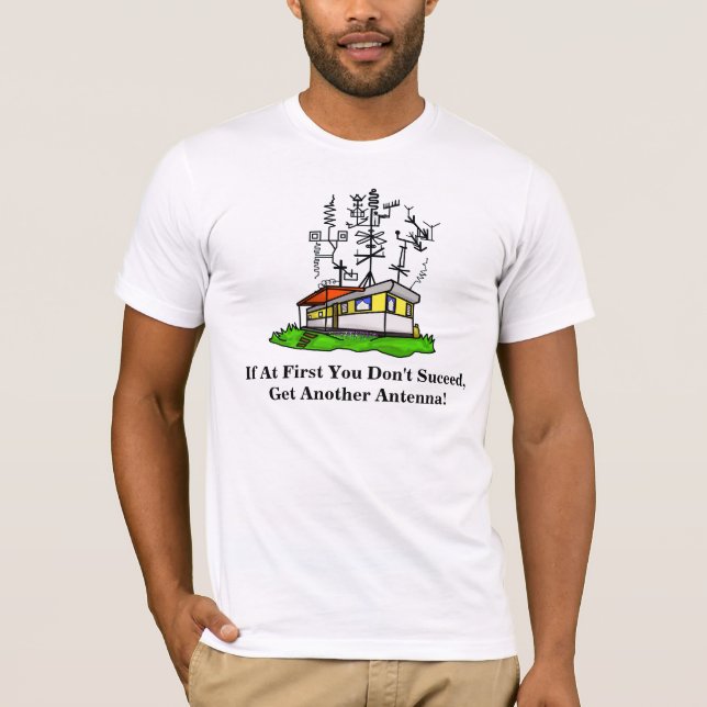 Galen antennhusvagn som används som permanent tee shirt (Framsida)