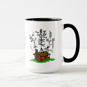 Galen antennskinka radiosände den hem- kaffemugge mugg