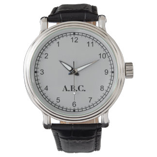 galen backwards klockan med initialer armbandsur