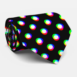 Galen bakgrund för polka dotsanpassningsbarsvart slips