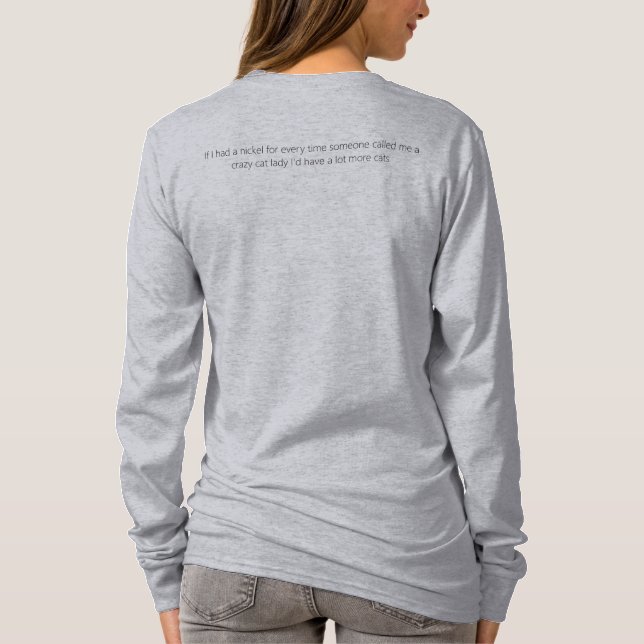 galen cat dam med lovecat-symbol t shirt (Baksida)