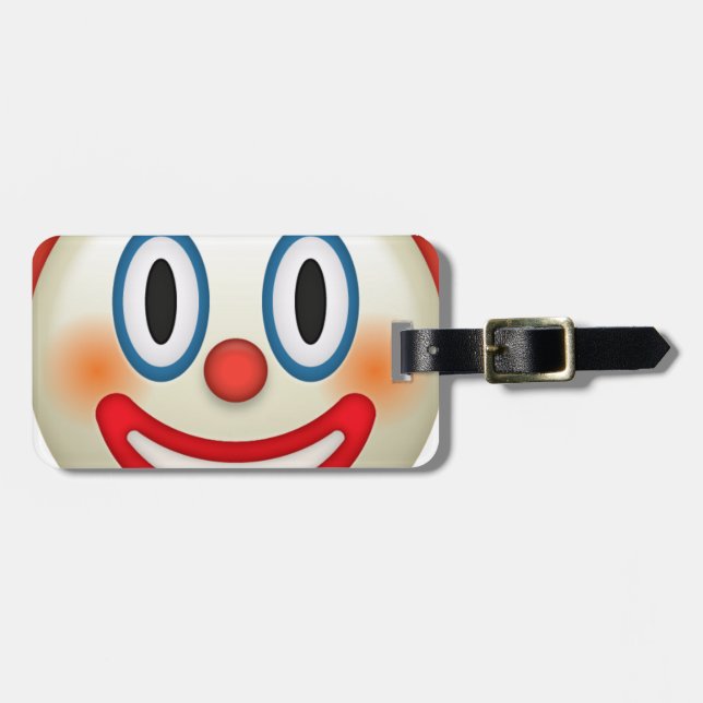 Galen clown Emoji Bagagebricka (Horisontell Framsida)