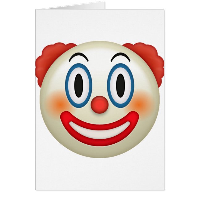 Galen clown Emoji Hälsningskort (Framsidan)