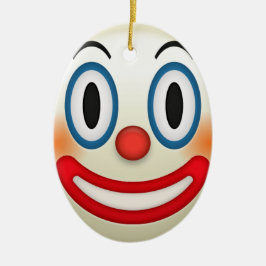 Galen clown Emoji Julgransprydnad Keramik
