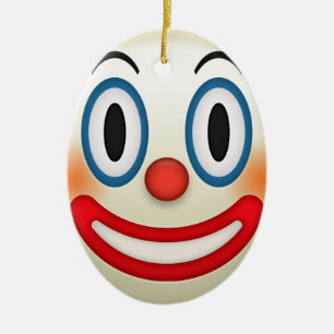 Galen clown Emoji Julgransprydnad Keramik