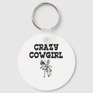 Galen Cowgirl för UTSLAGSPLATS Nyckelring