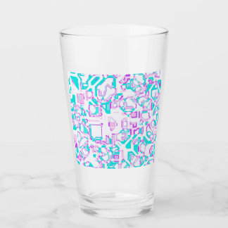 galen fantasi kartor white och aqua glaskopp