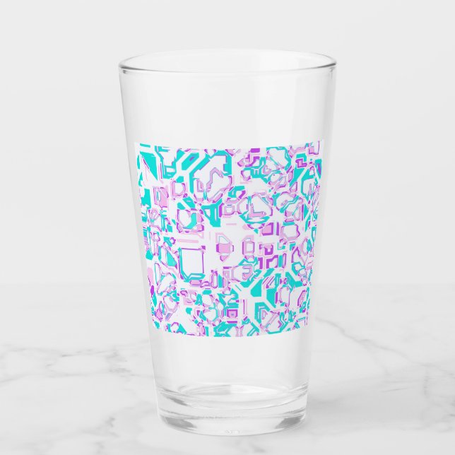 galen fantasi kartor white och aqua glaskopp (Framsida)