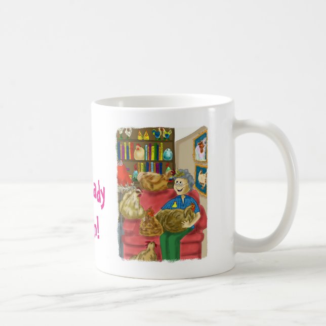 Galen feg dam - som är kommande till och med! kaffemugg (Höger)